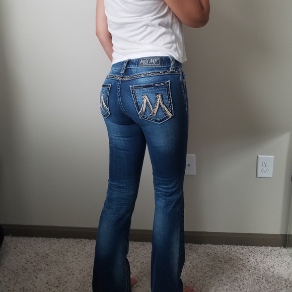 Boot Cut M Series Distressed Denim Stitch Low-rise - Picture 2 of 6